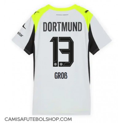 Camisa de time de futebol Borussia Dortmund Pascal Gross #13 Replicas 2º Equipamento Feminina 2025-26 Manga Curta Camisa de time de futebol Borussia Dortmund Pascal Gross #13 Replicas 2º Equipamento Feminina 2025-26 Manga Curta